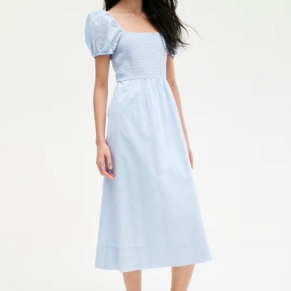 H&M PUFF-SLEEVED COTTON DRESS - Picture 2 of 7